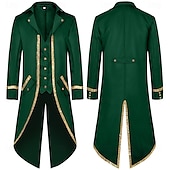 abordables Vêtements d&amp;#39;extérieur-Rétro Vintage Rococo Médiéval Manteau Smoking Queue-de-pie Homme Royal Halloween Carnaval Soirée LARP Foire de la Renaissance Adulte Manteau Toutes saisons