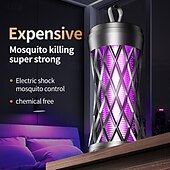 abordables Répulsifs électriques anti-moustiques-Lampe répulsive de moustiques par inhalation à choc électrique répulsif photocatalyseur USB piège à moustiques pour chambre à coucher
