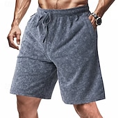 cheap Casual Shorts-Men&#039;s Athletic Shorts Sweat Shorts Shorts Summer Shorts Pocket Drawstring Elastic Waist Plain Comfort Breathable Short Outdoor Sports Classic Casual Black Navy Blue