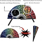 cheap Event &amp; Party Supplies-Boots on The Ground Fan Large Folding Fan-Hand Fan Popping Fan for Line Dancing Clacking Fans for Boots On The Ground Dance, Party,Outdoor,Decoration