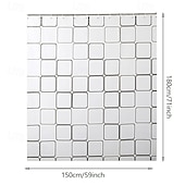 abordables Rideaux de Douche-Douche rideau sous-marin en PEVA avec crochets en plastique imperméable pour la décoration de salle de bain rideaux contemporains transparents motif toile noir et blanc