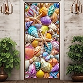 ieftine Capacele ușilor-Decorațiuni de ușă cu plajă de vară huse pentru ușă tapiserie de ușă draperie de ușă decor de fundal pentru ușă banner de ușă interioară/exterioară pentru ușa din față a fermei