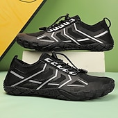 abordables Zapatillas Informales-Hombre Zapatillas de deporte zapatos descalzos Antideslizantes Barranquismo Casual Cuero PU Malla Transpirable Cómodo Antideslizante Cordones Negro / Rojo Negro Azul Real Verano Primavera