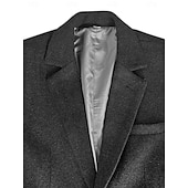 abordables chaqueta-Blazer de tweed retro vintage para hombre, blazer de espiga, chaqueta deportiva, talla grande, botonadura sencilla, dos botones, negro, champán, burdeos, azul