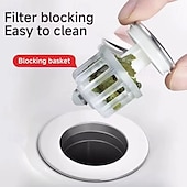 economico Gadget bagno-Filtro universale per scarico a scomparsa per lavabo, filtro per lavandino, tappo per vasca da bagno, tappo per doccia, utensile per bagno
