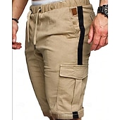 economico Classico-Per uomo Pantaloncini cargo Shorts Pantaloncini Estivi Coulisse Elastico in vita Multi-tasche Semplice Comodità Indossabile Lunghezza al ginocchio All&#039;aperto Sport Quotidiano Moda Casual Nero Cachi