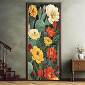 cheap Garage &amp; Door Banners-Cinco de Mayo Door Decorations Mexico Art Door Covers Cactus Door Tapestry Door Curtain Decoration Backdrop Indoor/Outdoor Door Banner for Front Door Farmhouse