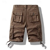 preiswerte Klassiker-Herren Cargo-Shorts Shorts Sommershorts Mehrere Taschen Klappentasche Einfach Komfort tragbar Knielang Outdoor Sport Täglich Mode Lässig Schwarz Gelb