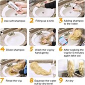 economico Parrucche trendy sintetiche-Parrucche lunghe e lisce in rame per donne, parrucche sintetiche naturali con effetto ombré e frangia per l&#039;uso quotidiano alle feste