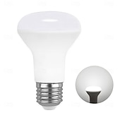 abordables Bombillas LED tipo globo-Bombilla LED E27 R63 de 7 W, 85-265 V, con efecto de bomba de baño, luz tipo hongo, equivalente a 60 W, blanca cálida, para el hogar, la sala de estar y el baño (6 unidades)