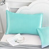 cheap Sheets &amp; Pillowcase-Satin Envelope Zipperless Pillowcase Simulated Silk Cold Feeling Pillowcase Pillow Cover
