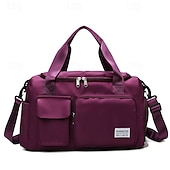 baratos armazenamento de bagagem e viagem-Bolsa de viagem de fim de semana, bolsa esportiva com compartimento para sapatos, bolsa de ginástica com compartimento para roupas molhadas e secas para mulheres e homens, bolsa de ombro de grande