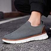 abordables Chaussures sans lacets &amp; mocassins-Baskets en tricot à enfiler pour homme – Chaussures de marche décontractées, légères et respirantes, idéales pour les voyages d&#039;été et le quotidien
