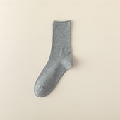 abordables Accesorios de Élite para Hombres-Hombre 1 Par Calcetín Negro Blanco Color Color sólido Escuela Formal Vacaciones Medio Todas las Temporadas Diario Casual