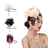 voordelige Accessoires en meer-Jaren 1920 Gatsby Jaren ‘20 flapper hoofdband Normaal Retro Sprankelende glitter Kristal / Bergkristal Kostuum Dames Carnaval Maskerade Evenement / Feest Maskerade Festival Volwassenen Hoofddeksels
