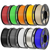 cheap Stationery-PETG 3D Printer Filament 1.75mm Diameter with 0.02mm Tolerance 6 Rolls of Colorful Neatly Wound Material 1.1kg per Roll​