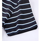 voordelige Heren Elite Polo-heren zijden mix zakelijk casual revers korte mouw kantoor oud geld stijl horizontale strepen knopen zomer geel roze blauw