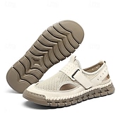 זול סנדלים חיצוניים-סנדלי גברים - עיצוב רשת נושם, סגנון נינוח לנסיעות יומיות והרפתקאות חוצות קלות