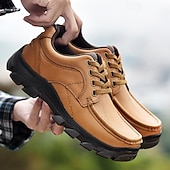 economico Sneakers da uomo-scarpe da ginnastica da uomo con lacci color cuoio e suola in gomma antiscivolo, comode e traspiranti per avventure all&#039;aria aperta e abbigliamento casual da giorno
