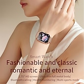Χαμηλού Κόστους Smartwatch-Γυναικείο μοντέρνο έξυπνο ρολόι με οθόνη 1,75 ιντσών για γυναίκες, bluetooth call 100watch, γυναικεία έξυπνα ρολόγια γυμναστικής, diy dials για ios android