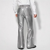 economico Fondi-Retrò Vintage Anni &#039;70 Anni &#039;80 Pantaloni a zampa d&#039;elefante Disco Vernice in lattice lucido Metallico Paillettes Per uomo Halloween Carnevale Parata dell&#039;Orgoglio Mese dell&#039;orgoglio Adulti Pantaloni
