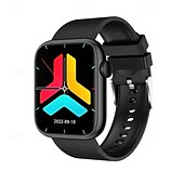 abordables Montres connectées-QX7 Montre intelligente 1.85 pouce Smartwatch Montre Connectée Bluetooth Rappel sédentaire Réveil Calendrier Compatible avec Smartphone Femmes Hommes Rappel de Message Podomètre Cadran de montre