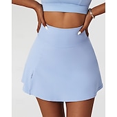 cheap Women&#039;s Skirts &amp; Skorts-US Open Women&#039;s Tennis Skirts Tennis Skirts with Shorts Side Pockets Side Split Stretchable Tennis Golf Pickleball Solid Colored Bottoms Black White Brown Tennis Clothing