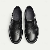 cheap Premium Leather Sandals-Men&#039;s Leather Sandals with Closed Toe – Breathable Non-Slip Summer Shoes for Formal Gatherings, Church  and Outdoor Wear