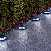 cheap Outdoor Wall Lights-4 Pcs Solar Step Ground Light Solar Step Stair Decor Garden Lights Trail Light Outdoor Waterproof Yard Guide Light