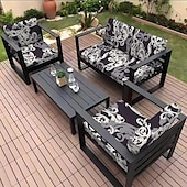 abordables Housse de fauteuil et d&#039;accoudoir de canapé-Housse de coussin de siège de canapé d&#039;extérieur, housse de mobilier de patio, housses en microfibre teintes en fil floral