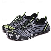 preiswerte Sneaker für Herren-Herren Sneaker Barfußschuhe Upstream-Schuhe Canyoning PU Leder Netz Bequem Rutschfest Atmungsaktiv Schnürung Rot + Grau Blau Grau Sommer Frühling