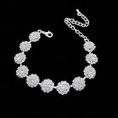 ieftine Seturi de Bijuterii-Seturi de bijuterii de mireasă 1set Ștras Aliaj Cercei Coliere Brățări Pentru femei Elegant Stilat Lux Set de bijuterii Pentru Nuntă Ocazie specială Îmbrăcăminte de seară de petrecere