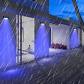 voordelige Wandverlichting buiten-zonnedeklamp buitenmuur waslicht staplicht waterdichte led-wandlamp tuinveranda tuinhek muur landschapsdecoratie 2/4 stuks