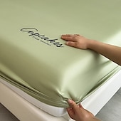 cheap Sheets &amp; Pillowcase-Summer Ice Cooling Bed Silky Comfy Fitted Sheet Cooling Sheets for Hot Sleeper Breathable Fitted Sheet Only Women, Men, Teens