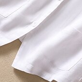 preiswerte Hemden-Damen Weste aus Baumwolle und Leinen, schlicht, modern, lässig, ärmellos, V-Ausschnitt, normale Passform, Oberteile, Urlaub, Ausgehen, Knöpfe, Tasche, Weiß, Braun, Khaki, Aprikose, Sommer