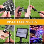 baratos Luzes e lanternas de caminho-Holofotes solares externos, luzes rgb que mudam de cor, holofotes subaquáticos de paisagem 2000mah ip68 à prova d&#039;água, holofotes de paisagem led para aquário, jardim, quintal, piscina, lago, fonte,