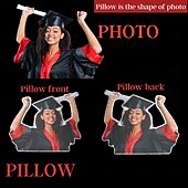 abordables Oreillers personnalisés-Coussin photo de graduation personnalisé coussin commémoratif doux câlin imprimé en duplex lavable à la main fermeture éclair rempli de coton coussin décoratif toutes saisons pour meilleurs cadeaux