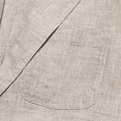 preiswerte Herren Elite Oberbekleidung-Herren Blazer aus 100 % Leinen Blazerjacke Schule Formell Hochzeit Elegant Urlaub Sommer Frühling 100% Leinen Leinen Einfarbig Einreihig Zwei-Knopf Blazer Dunkelgrau Marineblau Beige Hellblau