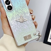 Χαμηλού Κόστους Samsung Θήκη-τηλέφωνο tok Για Samsung Galaxy Z Διπλώστε 6 Z Fold 5 Z Fold 4 Z Fold 3 Πίσω Κάλυμμα με λουράκι καρπού Ανθεκτική σε πτώσεις Ρετρό TPU PC