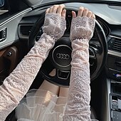 olcso Ujj &amp; Sál-csipke édes bő, nagy szépségű vezetési napernyő ujjak nőknek sokoldalú és elegáns nyári szabadtéri könnyű ujjak