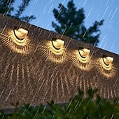 cheap Outdoor Wall Lights-Solar Fence Lights Outdoor Waterproof Garden Lights Solar Wall Lights for Fence Yard Villa Garden Garage Deck Stairs Landscape Decoration
