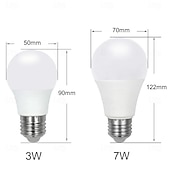 baratos Lâmpadas LED Redondas-Lâmpadas LED com base de parafuso E27 AC12V DC12-24V 3W 7W Lâmpadas LED globo não reguláveis para casa, quarto, sala de estar, escritório, 4 peças