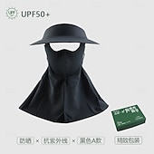 cheap Home Wear-Summer Sunscreen Ice Silk Breathable Mask Anti-ultraviolet Simple Black Glue Brim Eye Protection