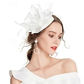 お買い得  結婚式のかぶと-ヘッドピース 羽毛 結婚式 パーティー エレガント 結婚式 と フェザー かぶと 帽子