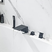 olcso Csaptelepek fürdőkádhoz-Kád csaptelep - Modern Kortárs Festett felületek Római kád Réz szelep Bath Shower Mixer Taps