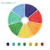 abordables kit para hacer cuentas-Juegos de cuentas esmaltadas en caja de 2 mm, kit de abalorios para hacer pulseras y accesorios de collar.
