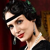 billige Tilbehør og mer-Den store Gatsby Flapperpannebånd i 1920-stil Den store Gatsby Kontor / Bedrift Glitrende glitter Krystall / Rhinstein Dame Karneval Maskerade Tilbake til Skolen Festkveldsklær Maskerade Festival