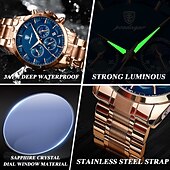 halpa Kvartsikellot-Miesten Kvarttikello Luksus Rentoa Liiketoimintaa Valoisa Kalenteri Päivämäärä Viikko Vedenkestävä Ruostumaton Teräs Kello