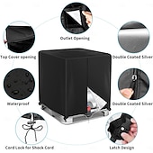cheap Patio Furniture Covers-IBC Tote Cover for 1000l 275 Gallon Tote Cover Sunshade Water Proof Protective Hood 1000l, 210D/420D Waterproof Water Tank Cover Protective Cover