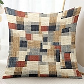 baratos Fronhas de Almofadas de Decoração-Capa de Almofadas Decorativas Geométricas 1PC Capa de Almofada Quadrada Macia para Sofá de Quarto Sala de Estar